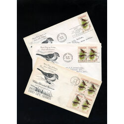 canada stamp 496 white throated sparrow 6 1969 FDC TRIO2