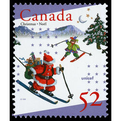 canada stamp 1628 santa and elf skiing 52 1996