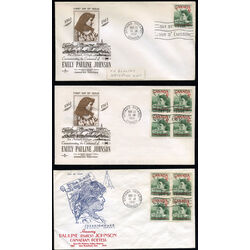 canada stamp 392 pauline johnson 5 1961 FDC TRIO