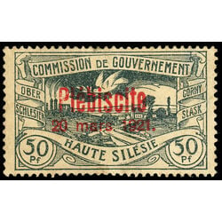 upper silesia stamp 38 dove with olive branch flying over silesian terrain 1921