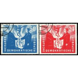 germany east stamp 80 1 pres wilhelm pieck and pres boleslaw bierut 1951
