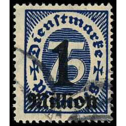 germany stamp o37 official stamp numeral value 1923