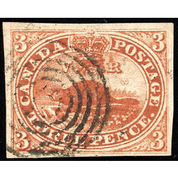 canada stamp 4 beaver 3d 1852 U VF 108