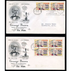 canada stamp 484 george brown globe and legislature 5 1968 FDC 004