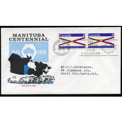 canada stamp 505 manitoba centennial 6 1970 FDC 004