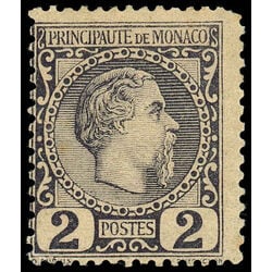 monaco stamp 2 prince charles iii 1885