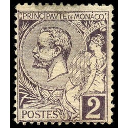 monaco stamp 12 prince albert i 1891