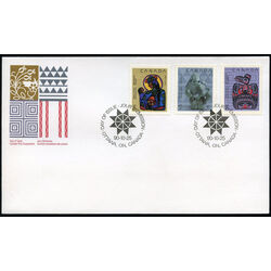 canada stamp 1294 6 fdc christmas native nativity 1990
