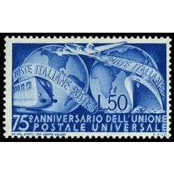 italy stamp 514 transportation and globes 1949
