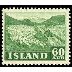 iceland stamp 261 flock of sheep 1950