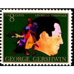 us stamp postage issues 1484 george gershwin 8 1973