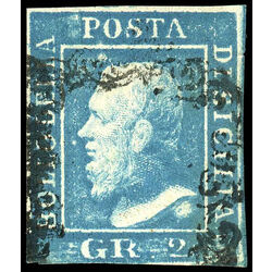 sicily stamp 13g ferdinand ii 1859 U 002