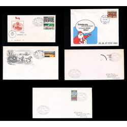special collection of 5 covers issued by ottawa postal museum