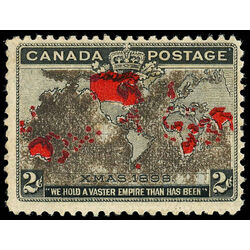 canada stamp 85 christmas map of british empire 2 1898 M F 044