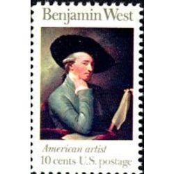 us stamp postage issues 1553 benjamin west 10 1975