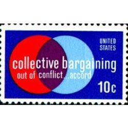 us stamp postage issues 1558 collective bargaining 10 1975