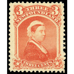 newfoundland stamp 33 queen victoria 3 1870 M VF 027