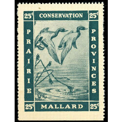 canada revenue stamp pc2 mallard duck prairie provinces conservation stamps 25 1942