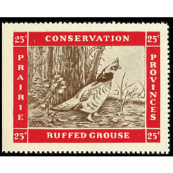 canada revenue stamp pc5 grouse prairie provinces conservation stamps 25 1942