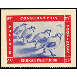 canada revenue stamp pc6 partridge prairie provinces conservation stamps 25 1943