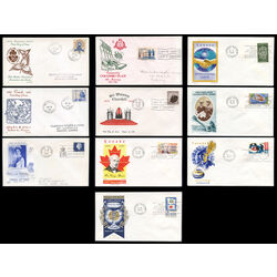 special colourfull collection of 10 old canada first day covers years 1960 1969 of more unique cachets
