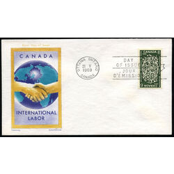 canada stamp 493i globe and tools 6 1969 FDC 002