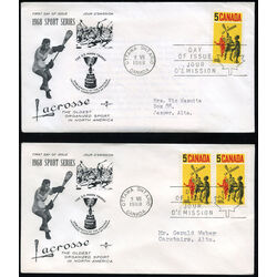 canada stamp 483 lacrosse players 5 1968 FDC 004