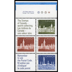 canada stamp bk booklets bk96 parliament 1988