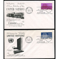 canada stamp 513 4 united nations 1970 FDC