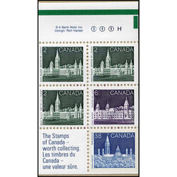 canada stamp bk booklets bk100 parliament 1989