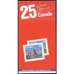 canada stamp bk booklets bk103 houses of parliament 1988