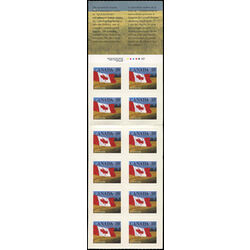 canada stamp bk booklets bk114 flag over prairie 1990