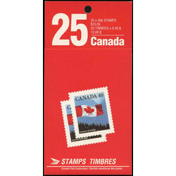 canada stamp bk booklets bk125 flag over mountains 1990