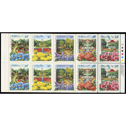 canada stamp bk booklets bk130 public gardens 1991