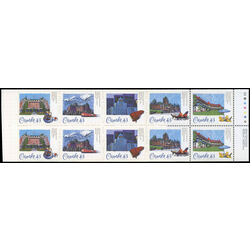 canada stamp bk booklets bk160 historic cpr hotels 1993