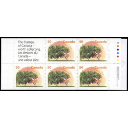 canada stamp bk booklets bk181a elberta peach 1995