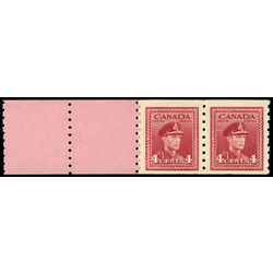 canada stamp 267 pair king george vi 1943 M FNH START 2 TABS