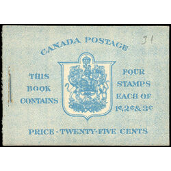 canada stamp bk booklets bk31c booklet king george vi 1937