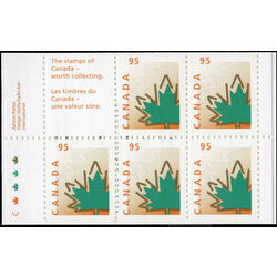 canada stamp bk booklets bk217 maple leaf 1998