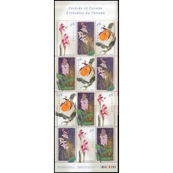 canada stamp bk booklets bk219 canadian orchids 1999