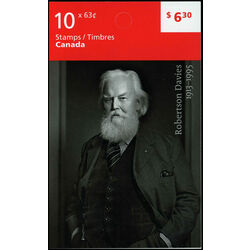 canada stamp bk booklets bk547 robertson davies 1913 1995 2013