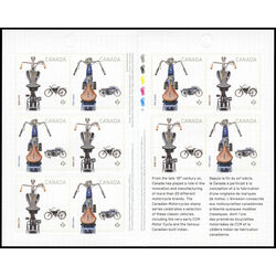 canada stamp bk booklets bk540 motorcycles 2013