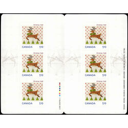 canada stamp bk booklets bk565 cross stitched reindeer 2013