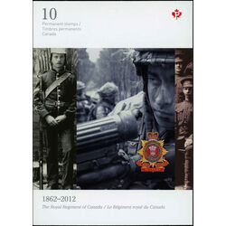 canada stamp bk booklets bk511 the royal regiment of canada 2012