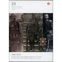 canada stamp bk booklets bk509 the black watch 2012