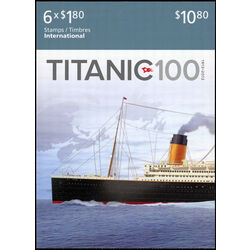 canada stamp bk booklets bk486 titanic map of north atlantic flag of the white star line 2012