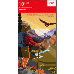 canada stamp bk booklets bk455 montage of images representing national parks 2011