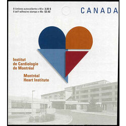 canada stamp bk booklets bk296 montreal heart institute 2004