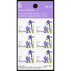 canada stamp bk booklets bk304 purple dutch iris 2004