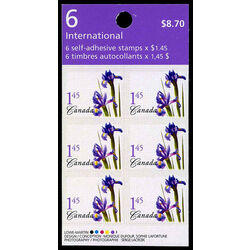 canada stamp bk booklets bk304a purple dutch iris 2004